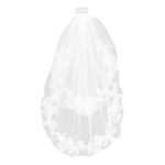Short Bridal Veils with Durable Hair Comb White Wedding Veil for Bride