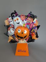 Halloween Trick Or Treat Hamper, Boo Box With Pumpkin Balloon 