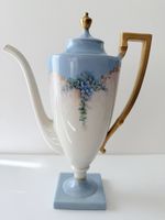Antique American Lenox Belleek Hand Painted Porcelain Chocolate Coffee Tea Pot