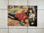 Vintage Cherry Blossom Inuyasha & Kagome Anime Poster Wall Art Print Picture
