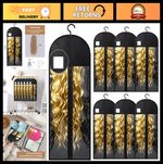 6Pcs Extra Long Wig Storage Bags with Hanger - Dust-Proof Organizer for Wigs & H