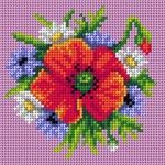Wild Flowers Tapestry Canvas Only by Orchidea