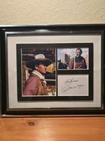 Rare John Wayne  Good Luck Signed Picture Framed
