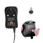 AC/DC Power Supply Adapter UK Plug Charger Adaptor 3v 4.5v 6v 7.5v 9v 12V