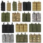 Quick Release Double Magazine Mag Pouch Molle Airsoft Tactical Army