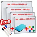 MAGNETIC WHITEBOARD SMALL LARGE WHITE BOARD DRY WIPE NOTICE OFFICE SCHOOL HOME