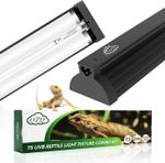 QZQ T5 UVB Reptile Light Fixture Combo Kit 8W, 10.0 UVB Light for Reptiles, Terr