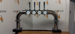4 TAP CHROME INDUSTRIAL STYLE BRIDGE FONT COUNTER MOUNT TBAR BEER PUMP