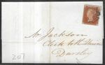 GB Queen Victoria 1841 1d Red Imperforate on 1843 Entire MX Cancel (207)