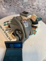 EDIBLE LAZY TEENAGER BED TOPPER CAKE TOPPER CAKE DECORATION FUNNY BOYS BIRTHDAY