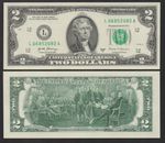 UNITED STATES: P#W545l  2 Dollars 2017A San Francisco L  Uncirculated Banknote.