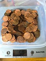 US Cents Bulk Lot Copper 500gm  Ungraded Pennies