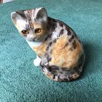 Winstanley Tabby/Torte Cat Size 4 - 20cm tall x 16cm wide- glass eyes & signed 
