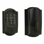 Schlage Camelot Aged Bronze Electronic Encode Plus Smart WiFi Deadbolt w/Alarm