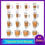 Tapered Cork Bungs All Sizes for Home Made Wine or beer fit Bottle different