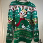 The Simpsons Krusty Christmas Fair Isle Knit Crew Neck Jumper Green Mens L
