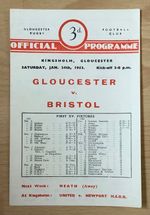 1953 GLOUCESTER v BRISTOL programme