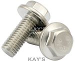 M5 M6 M8 M10 FLANGED HEXAGON BOLTS FLANGE HEX HEAD SCREWS A2 STAINLESS STEEL