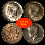 USA Kennedy Half Dollar 1964 -1969 1976  .900 and .400 Silver (T36)
