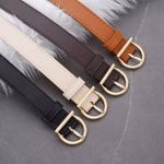 Women’s Leather Belt Pin Buckle Luxury Soft Waist Belt for Jeans Pants Dress UK