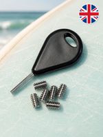 FCS Compatible Surf Fin Key Set with Grub Screws for Surfboard.  UK seller.