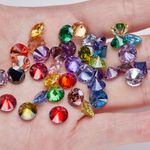 1000PCS 0.8~10mm Round AAAAA Loose CZ Stone Cubic Zirconia Gemstone 12 Colours