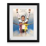 Tadej Pogacar Signed Cycling Photo: Triple Crown. Framed