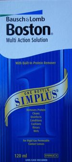 1 to 4 x 120 ml Bausch & Lomb Boston Simplus Multi-Action Contact Lens Solution