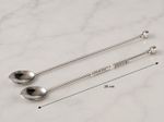 2x Long Drink Spoons for Barista 28cm - Brand New Stainless Steel Coffee Spoons