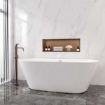 Modern Designer Bathroom Freestanding Double Ended Bath Bathtub 1700x800mm