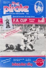 Bristol Rovers v Leicester City programme, 1985-86