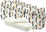 5 x reusable nappies 10 Bamboo inserts adjustable Cloth Popper pocket washable