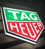 TAG HEUER Illuminated Sign Garage Light Box Showroom Dealership 25" x 22"