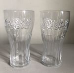 Coca Cola Glasses X 2 Original Clear 16oz Brand New