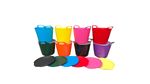 26l flexi tub toy box kids children child storage tidy bucket with colourful lid