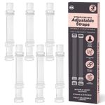 3 Pairs Invisible Bra Straps Clear Adjustable Transparent Easy Clip On Hooks