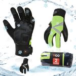 Thermal Waterproof Gloves with Touchscreen Insulated Faux Leather Palm Work