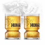 Hobgoblin 2x Beer Pint Glasses 20oz Stubby Barware New Set Man Cave Pub