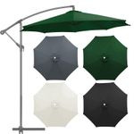 Replacement Fabric 2m 2.5m 2.7m 3m Garden Patio Parasol Canopy Cover 6 or 8 Arm