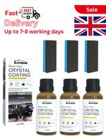 3X Plastic Parts Crystal Coating Easy to Use Car Refresher Gloss Protection 30ml