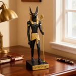 Egyptian Anubis Resin Statue Decorative Figurine Home Office Ornament