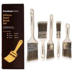 Paint Brush Set for Professional or DIY Painting & Decorating - Set of 5 Brushes