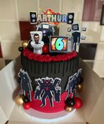 Skibidi Cake Topper  - Name and Age Personalised