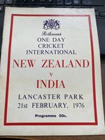 1976 NEW ZEALAND V INDIA - LANCASTER PARK