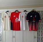 England Cricket Shirts Bundle Mixed Colours NatWest Vodafone Cinch Adidas Asics
