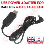 BAOFENG UV-5R PLUS USB POWER ADAPTER CABLE FOR CHARGING BASE WALKIE TALKIE RADIO