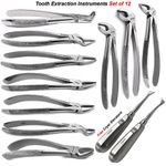 Oral Surgery Instruments Kit Extraction Extracting Forceps Dental Root Elevators