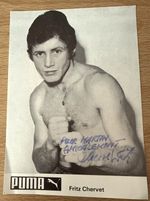 FRITZ  CHERVET  -  SWISS   BOXER  - AUTOGRAPHED PHOTO