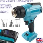 Portable LCD Display Cordless Hot Air Gun For Makita 18V Electric Heat Gun UK
