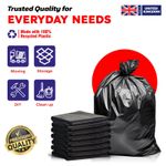 100 EXTRA STRONG BLACK HEAVY DUTY BIN LINERS BAGS  REFUSE SACKS - COMMERCIAL